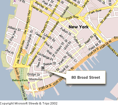 Map of 80 Broad Street